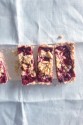 Gluten and dairy free raspberry and rhubarb crumb tart