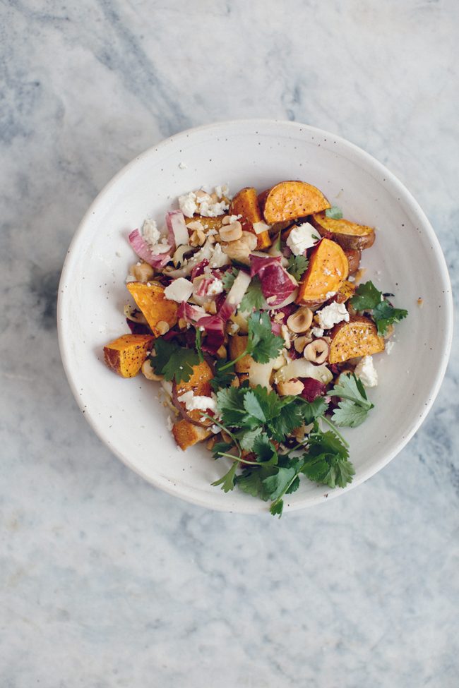Sweet Potato and roasted garlic panzanella | Cannelle et Vanille